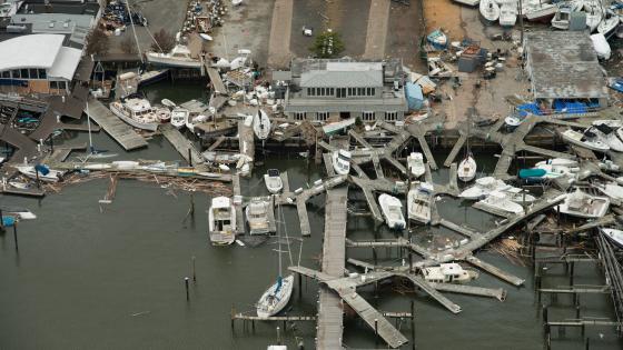 Damage from Hurricane Sandy in New York