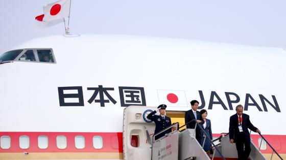 Shinzo Abe visiting Indonesia